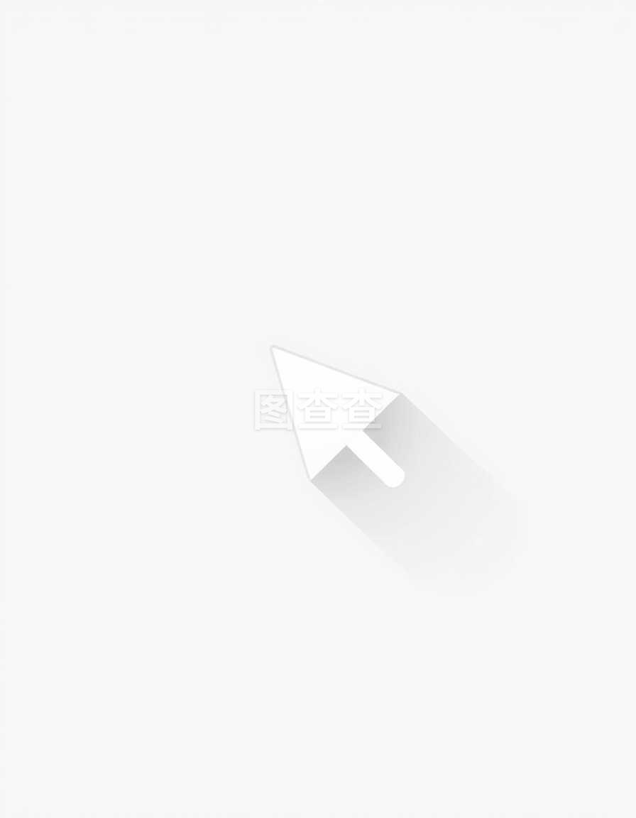 扁平化箭头光标与计算机鼠标图标 现代网页设计的长阴影与文本留白